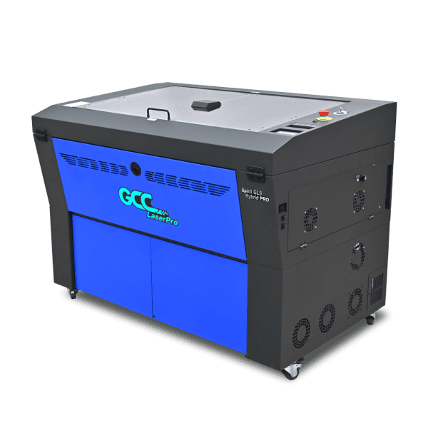 Spirit GLS Hybrid PRO Lasercutter Hauptansicht mit CO2 und Fiber Hybrid Technologie