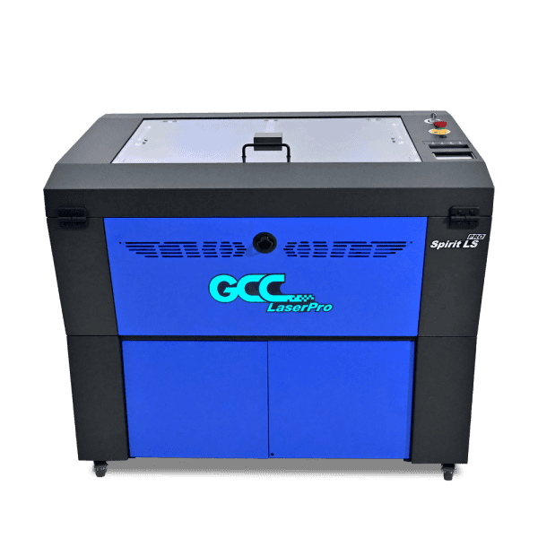 Spirit LS PRO Lasercutter Frontansicht mit geschlossener Schutzhaube